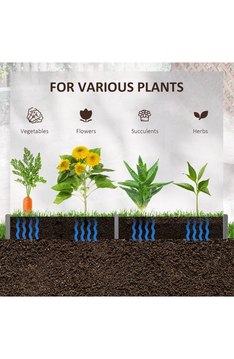 Outsunny Raised Garden Bed, Alternate, color, Gray