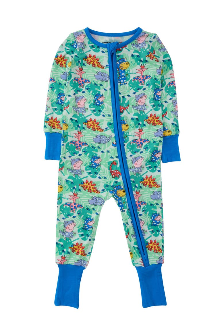 Peppa Pig & Friends Convertible One Piece Pajama, Viscose, Main, color, Dinosaur Peppa Pig & Friends