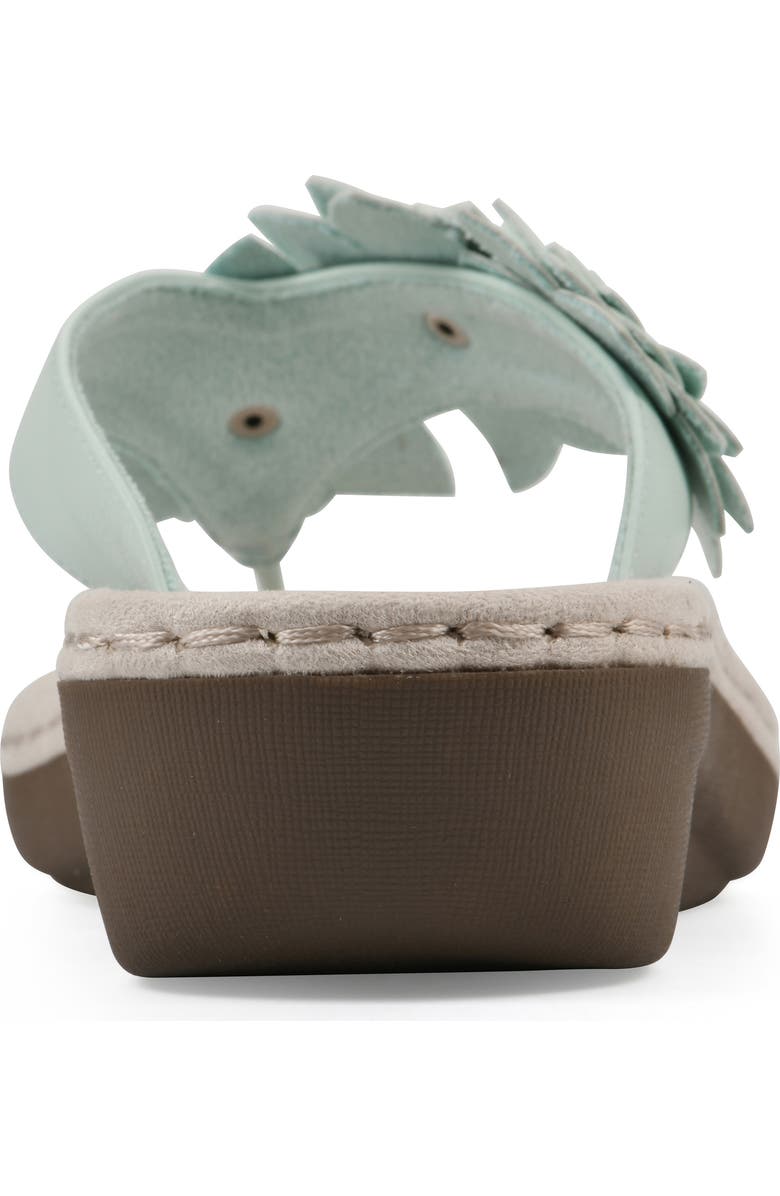 CLIFFS BY WHITE MOUNTAIN Content Wedge Sandal - Wide Width Available, Alternate, color, Mint Smooth