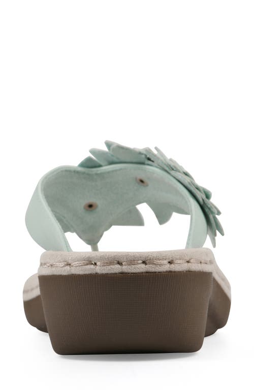 Cliffs By White Mountain Content Wedge Sandal In Mint Smooth