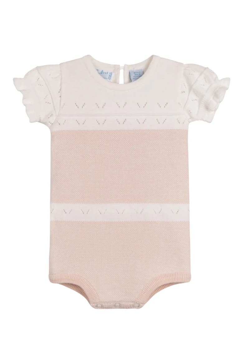 Cotton Pointelle Contrast Bodysuit, Main, color, BLUSH