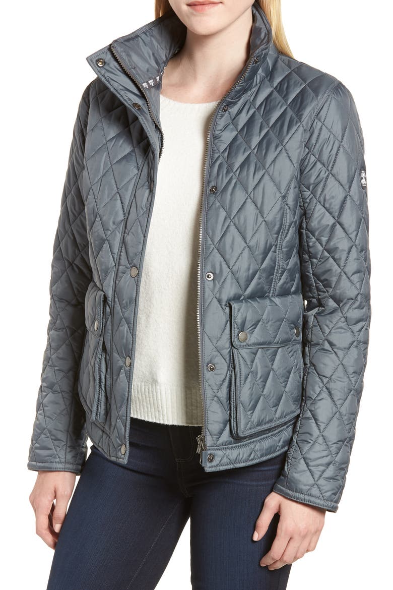 Fairway Quilted Jacket, Main, color, WASHED CHARCOAL