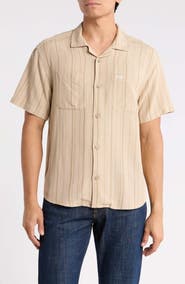 RVCA Exotica Stripe Short Sleeve Button-Up Shirt