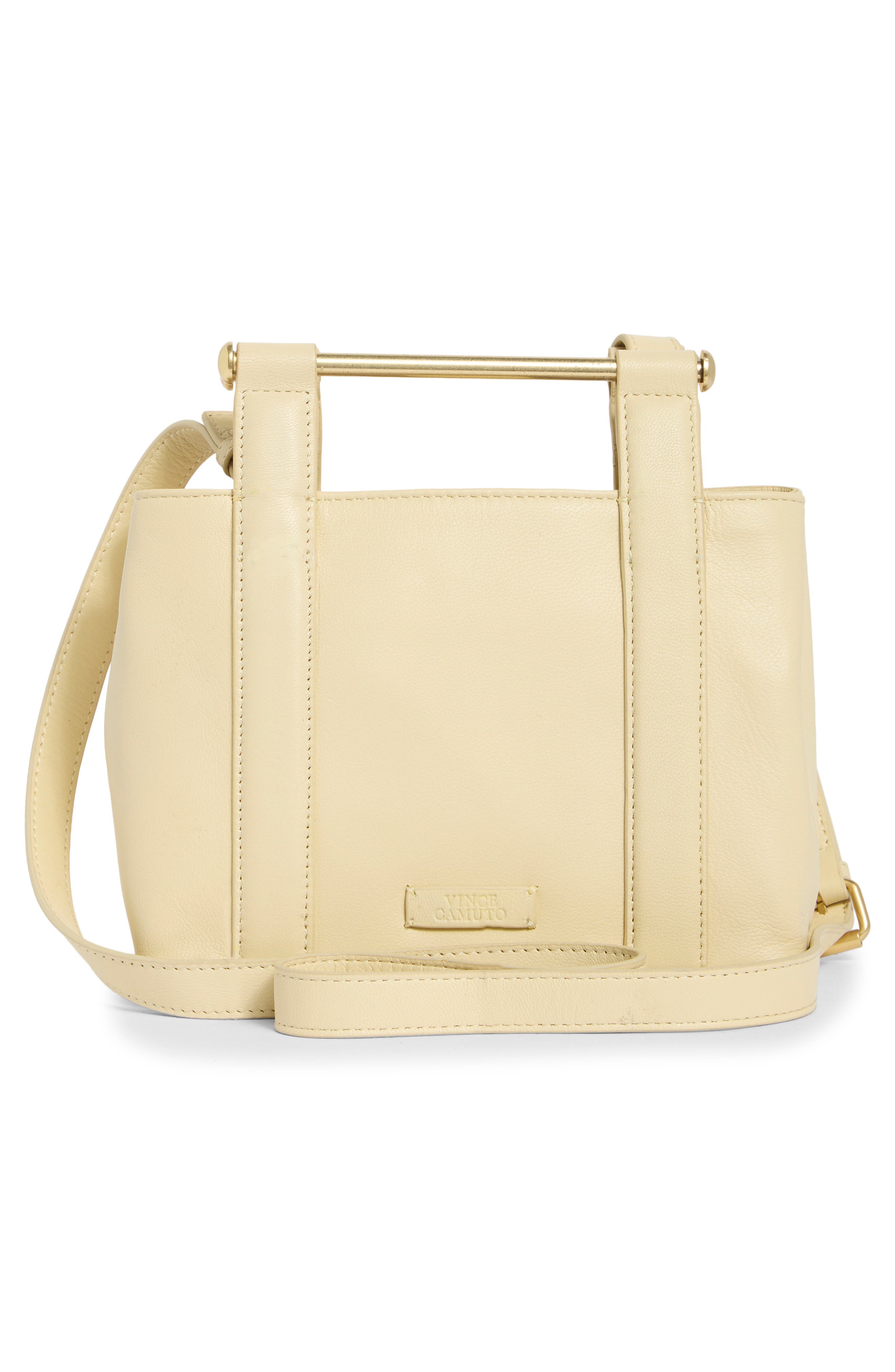 Jayda Leather Top Handle Bag, Alternate, color, YELLOW