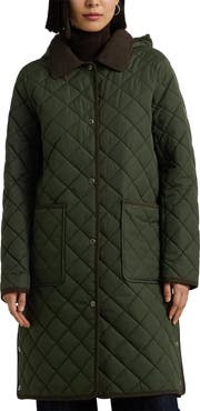 Lauren Ralph Lauren Diamond Quilted Hooded Coat