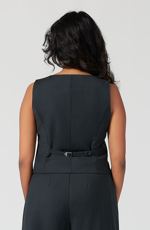 Aam The Label The Wool Vest In Charcoal