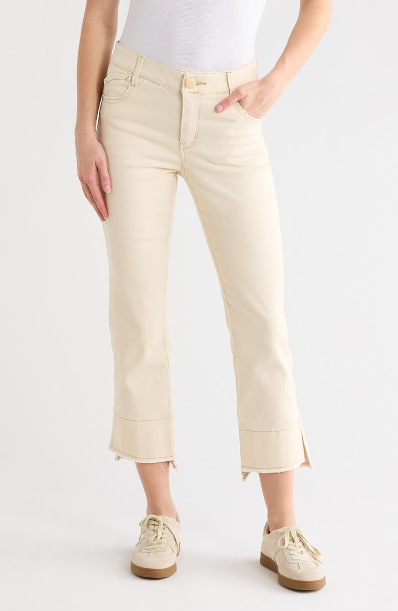 Democracy Kick Flare Jeans, Main, color, Ecru