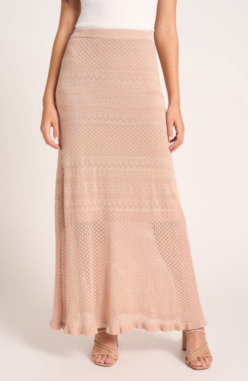 Matty M Belle Pointelle Maxi Skirt In Pink
