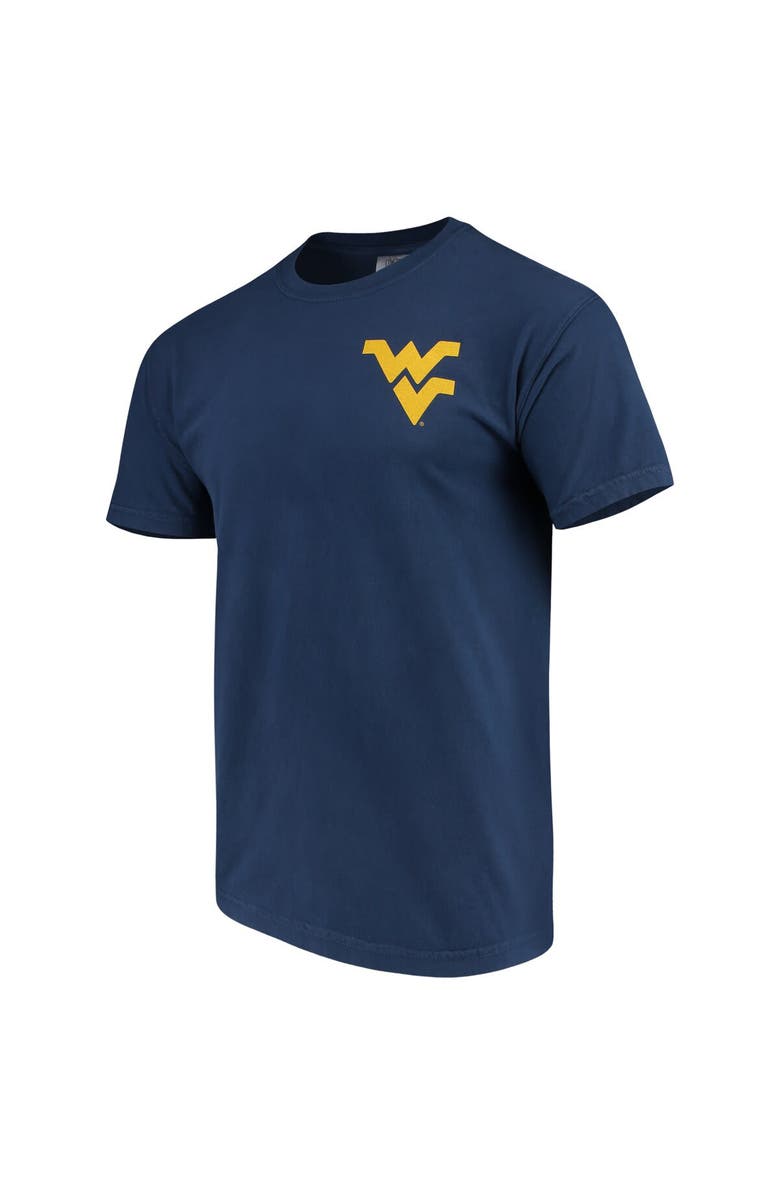 IMAGE ONE Men's Navy West Virginia Mountaineers Baseball Flag Comfort Colors T-Shirt, Alternate, color, 