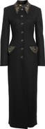 Versace Felted Studded Longline Coat