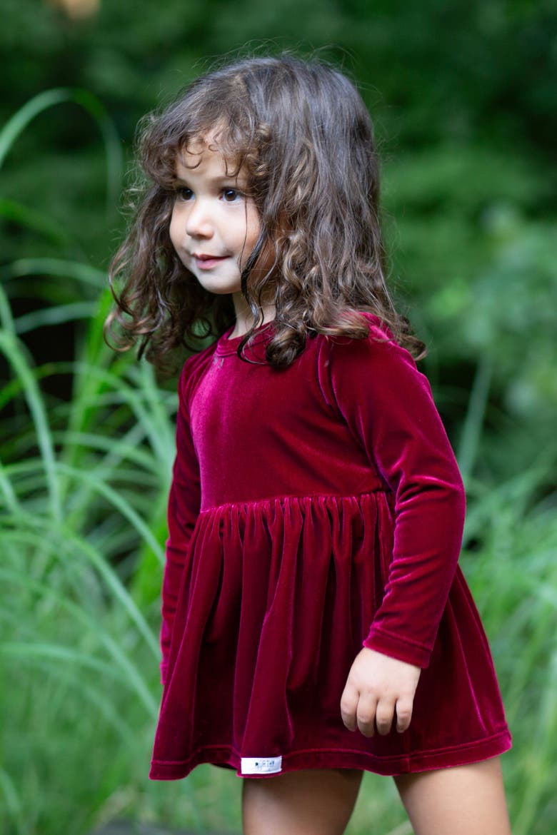 Embroidered Velvet Holiday Bubble Romper, Alternate, color, Burgundy
