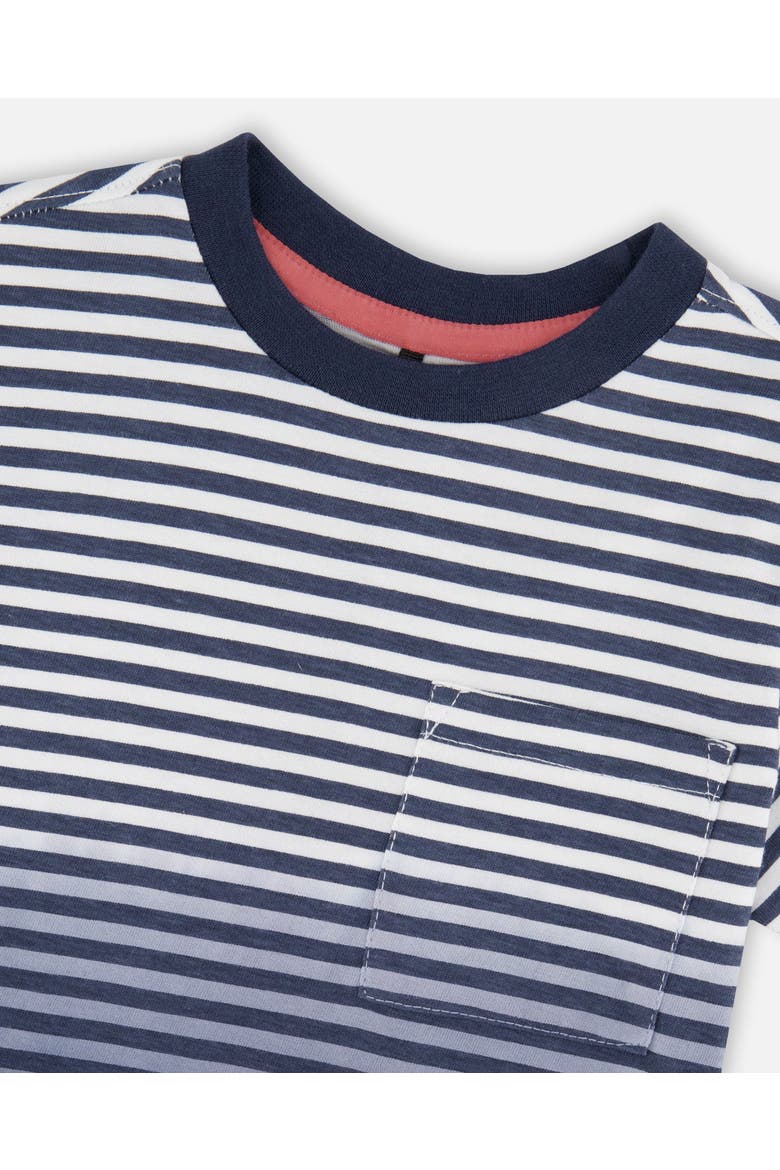 Organic Cotton Gradient Stripes Short Sleeve T-Shirt, Alternate, color, Striped Gradient Blue