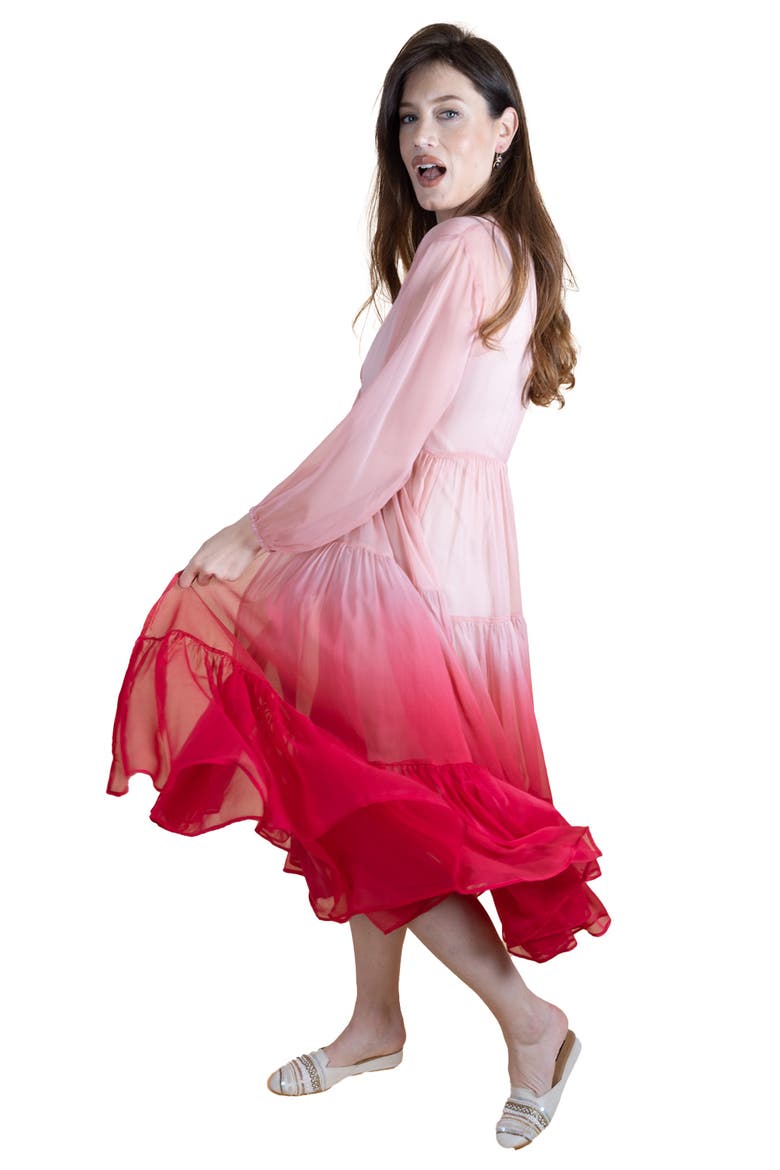 Ombré Cover-Up Dress, Alternate, color, PINK COMBO
