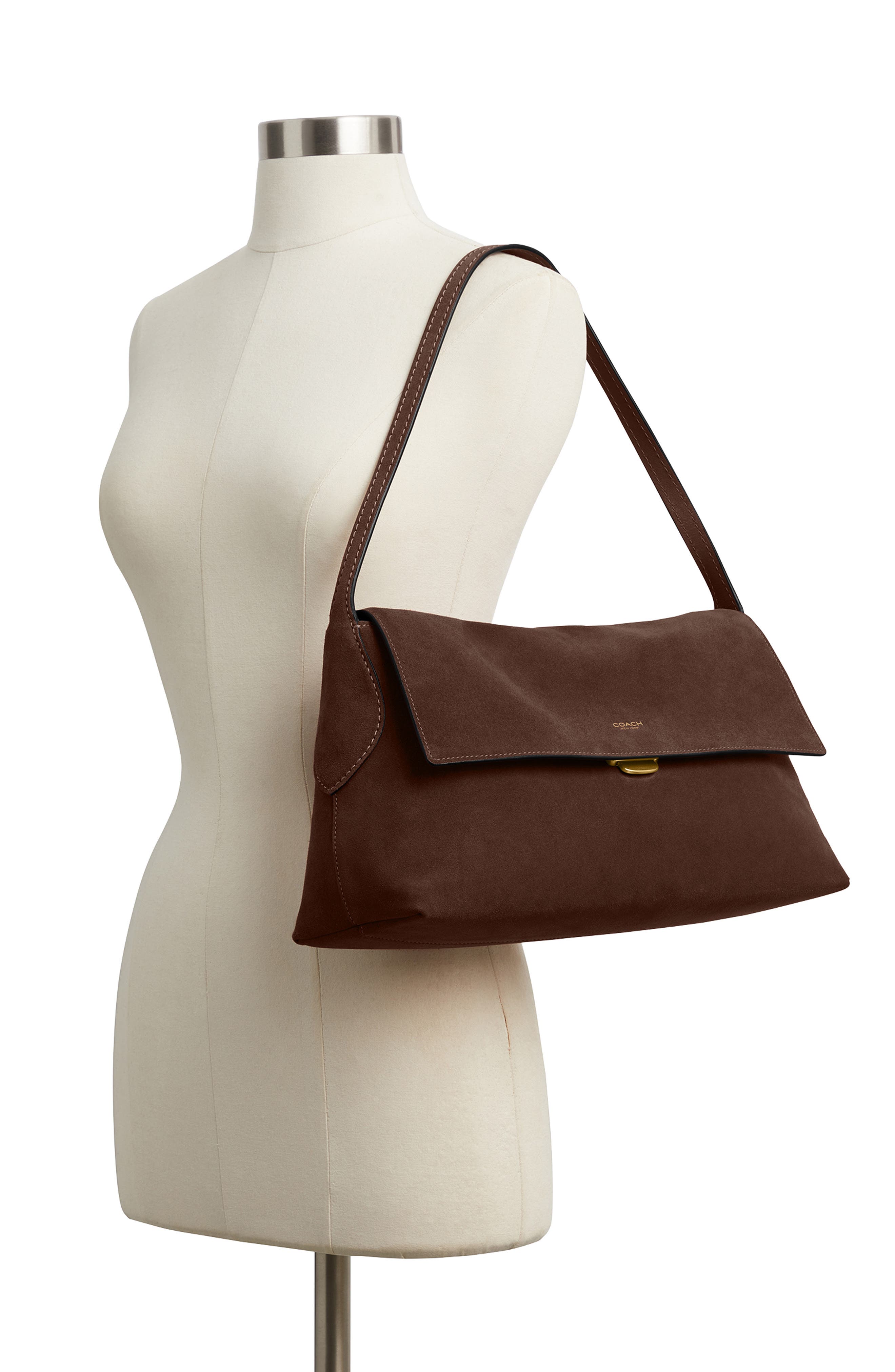 Chelsea 36 Leather Shoulder Bag, Alternate, color, B4/ DARK CHOCOLATE