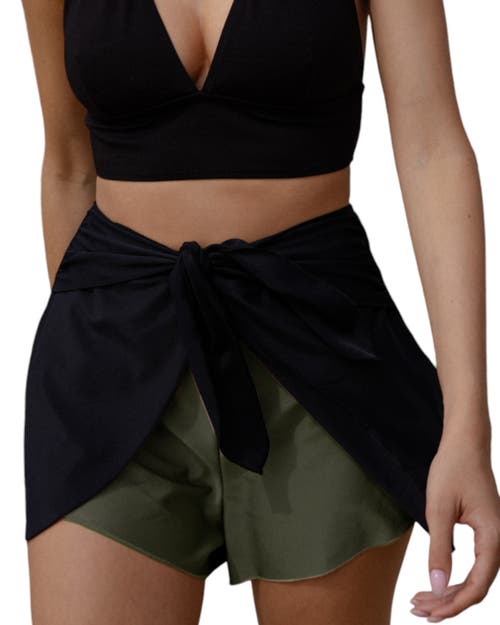Biliblond Almog Shorts In Olive Black