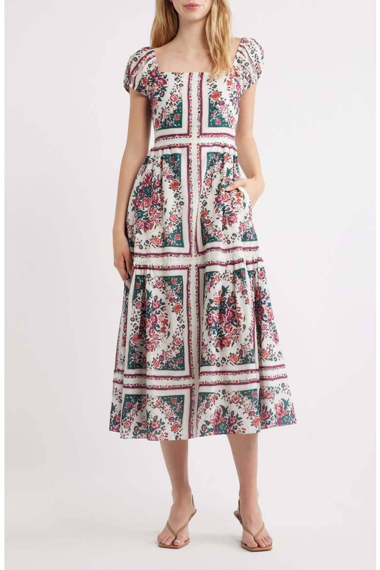 Anne Midi Dress, Main, color, CARMELLA PRINT