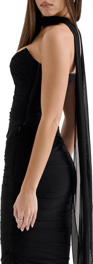 Hallie Strapless Corset Top with Scarf