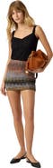 Missoni Viscose Lamé Snake-pattern Mini Skirt