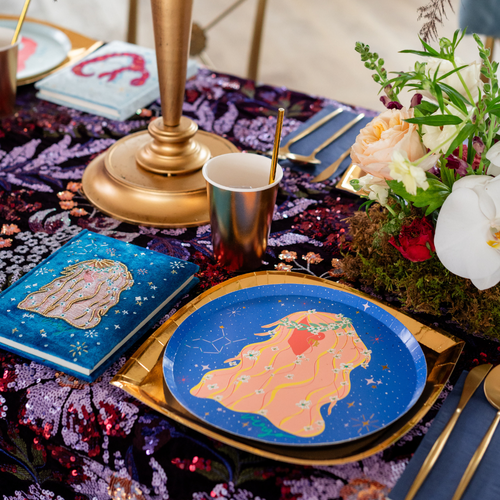 Jollity & Co Zodiac Themed Dinner Plates In Virgo