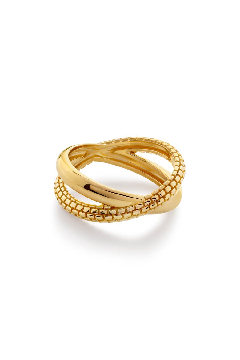 Heirloom Crossover Ring, Main, color, 18CT GOLD VERMEIL