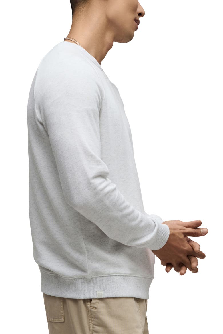 Crewneck French Terry Sweatshirt, Alternate, color, HEATHER WHITE