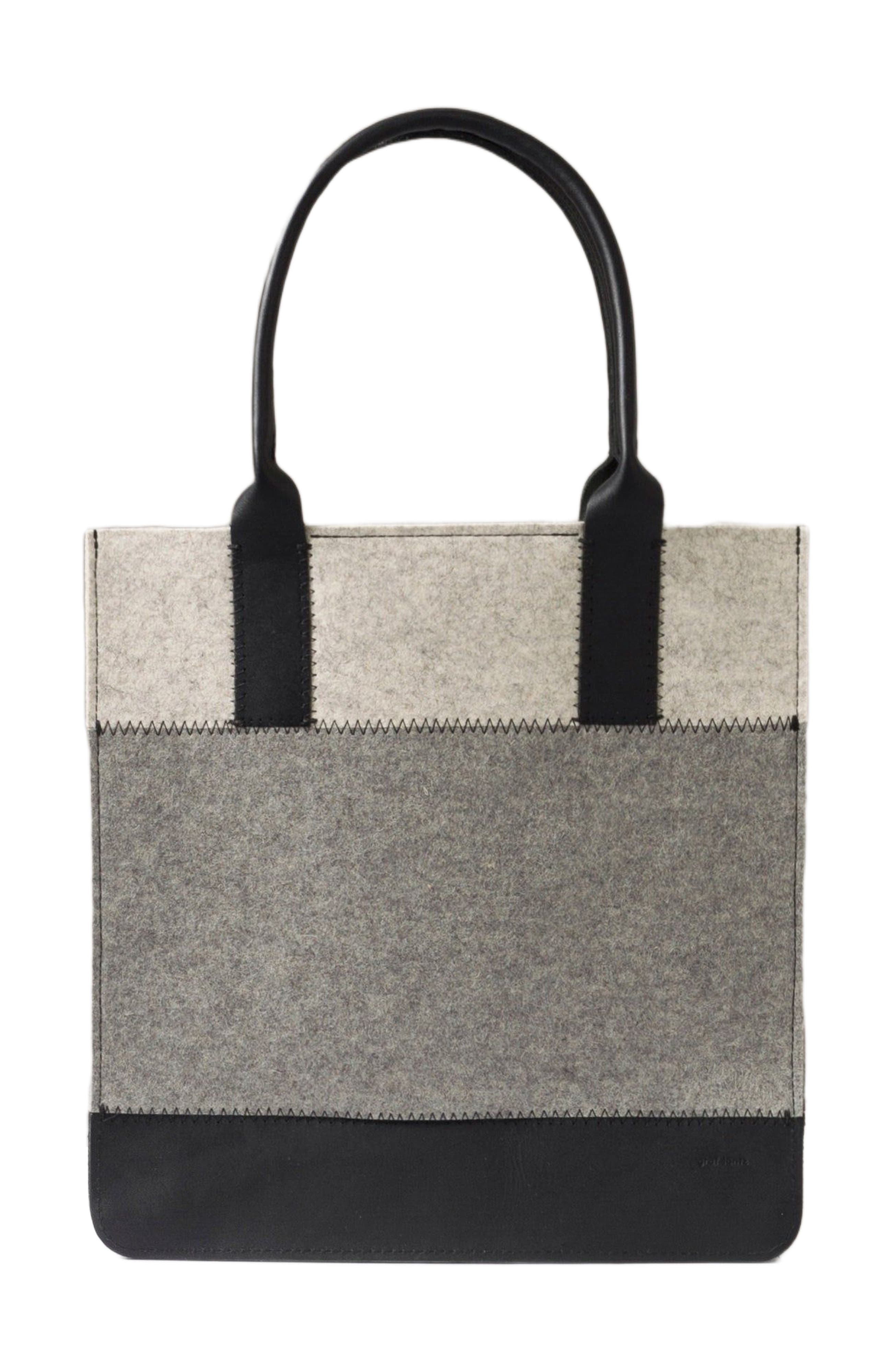 Graf Lantz Jaunt Merino Wool Tote, Main, color, Granite  / Black