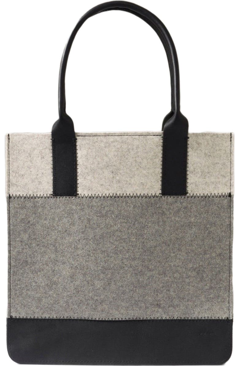 Graf Lantz Jaunt Merino Wool Tote, Main, color, Granite / Black
