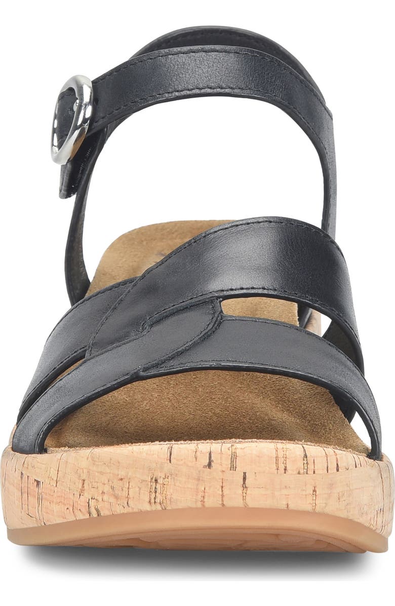 Söfft Capri Ankle Strap Platform Sandal, Alternate, color, Black