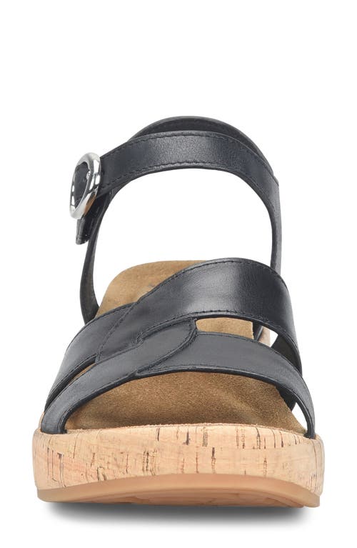 Söfft Capri Ankle Strap Platform Sandal In Black