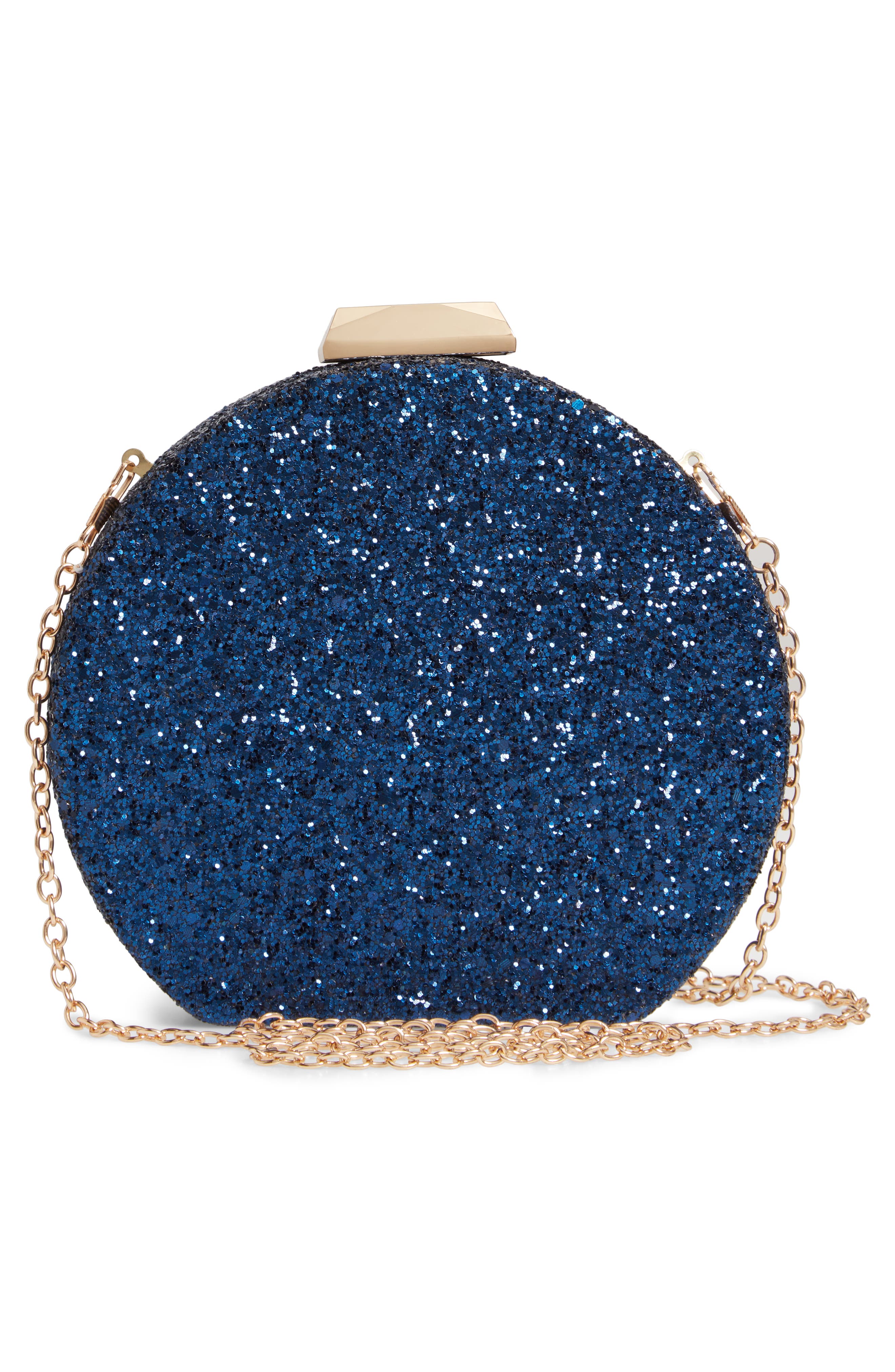 Tasha Glitter Clutch, Alternate, color, BLUE