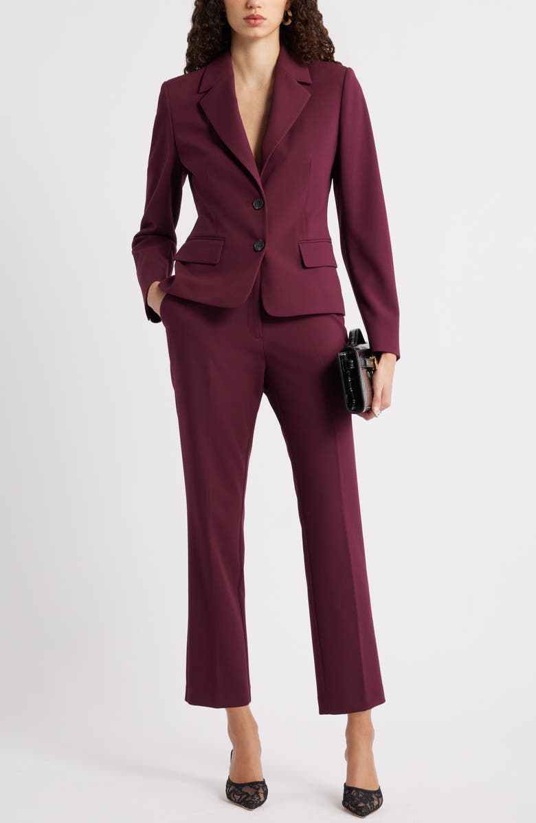 Nordstrom The Hanna Slim Fit Blazer, Alternate, color, Burgundy Royale