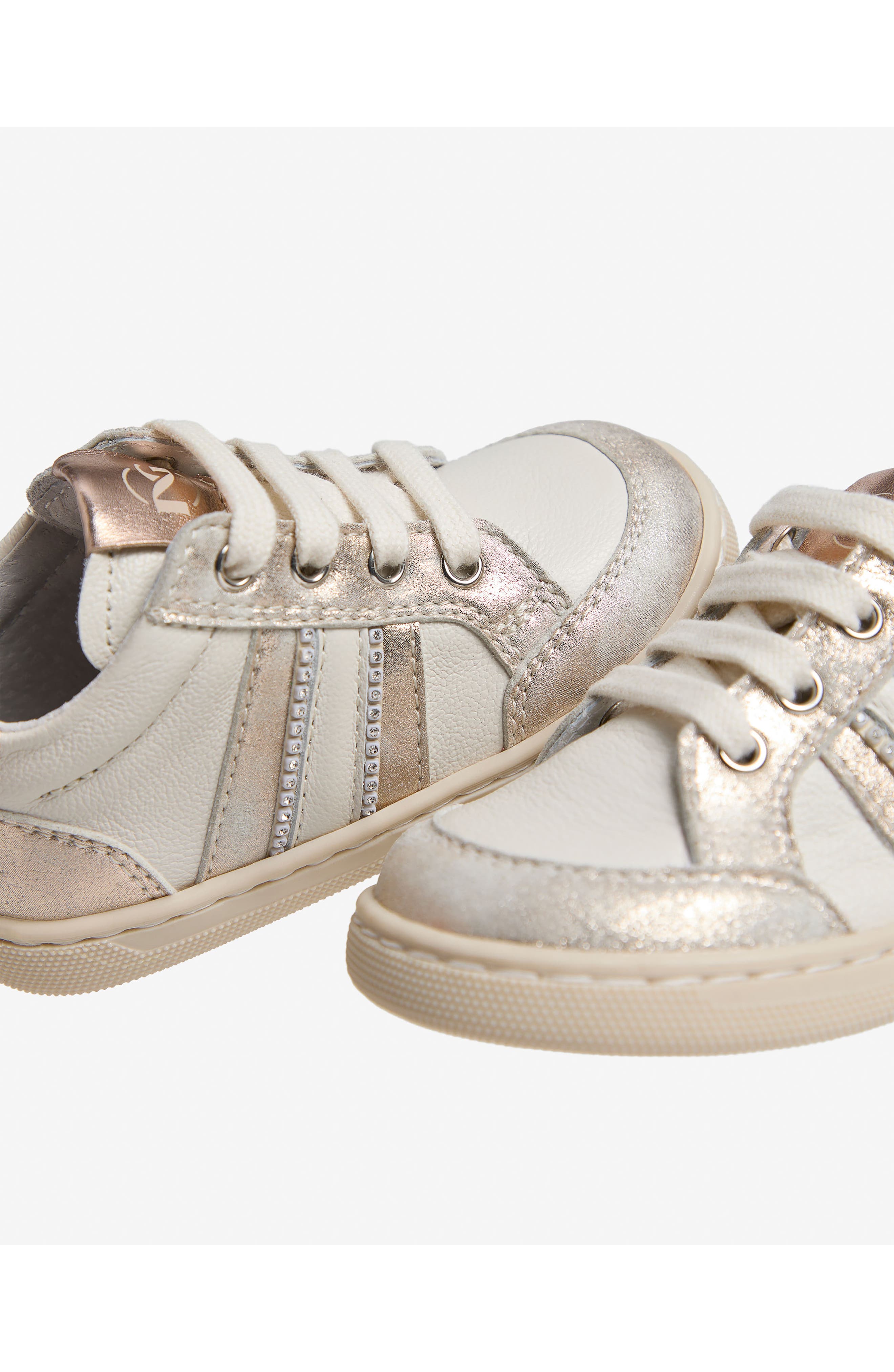 NeroGiardini Metallic High Top Sneaker, Alternate, color, Beige/ Light Gold