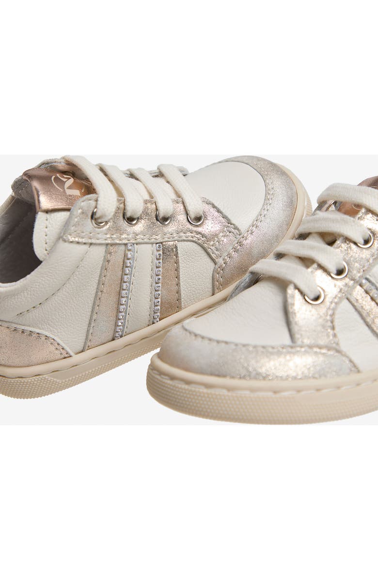 NeroGiardini Metallic High Top Sneaker, Alternate, color, Beige/ Light Gold