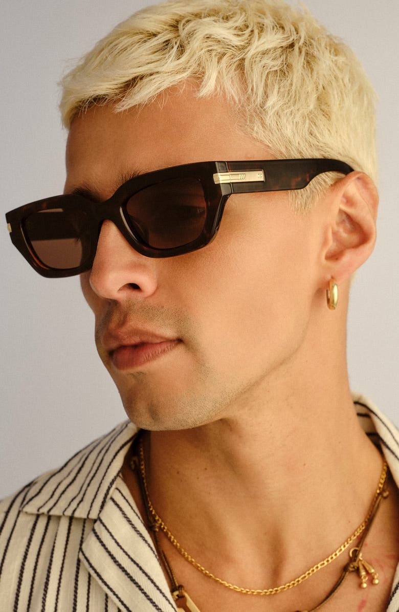 Le Specs Cubito 51mm Square Sunglasses, Alternate, color, Tort / Brown Mono