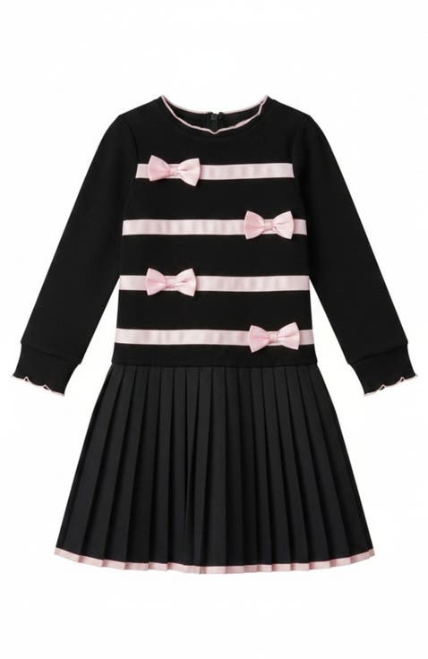 Bow Belle Pleated Knit Dress