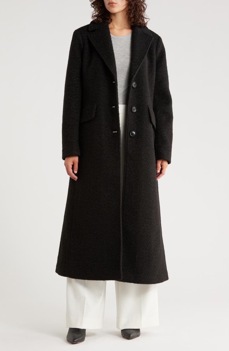 BCBGeneration Miss Single Breasted Coat, Alternate, color, Black