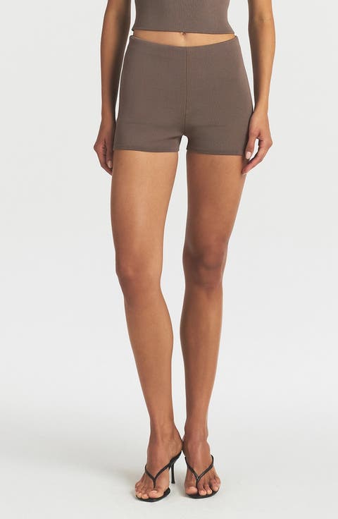 Refined Knit High Waisted Shorts