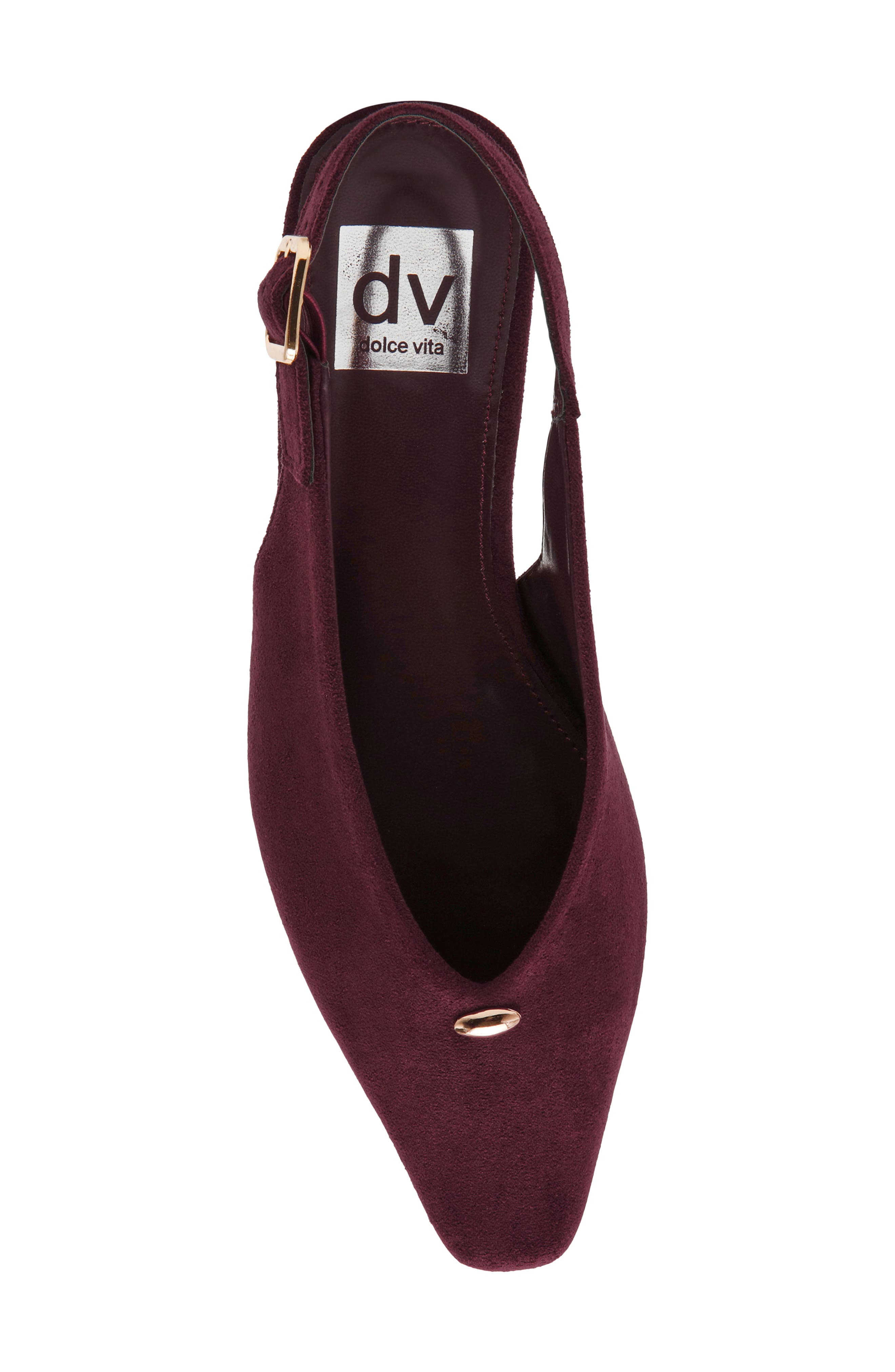 Renada Slingback Flat, Alternate, color, BURGUNDY