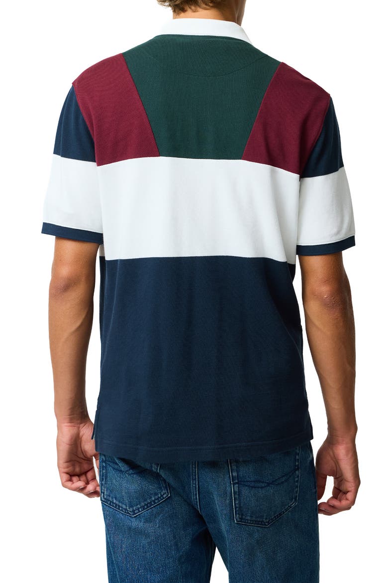 Heathridge Original Fit Colorblock Cotton Piqué Polo, Alternate, color, ECLIPSE