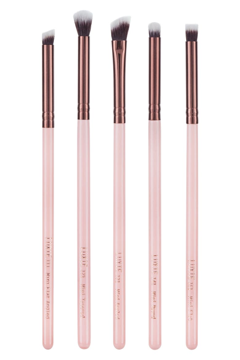 Rose Gold Mini Detail Eye Brush Set, Main, color, NO COLOR