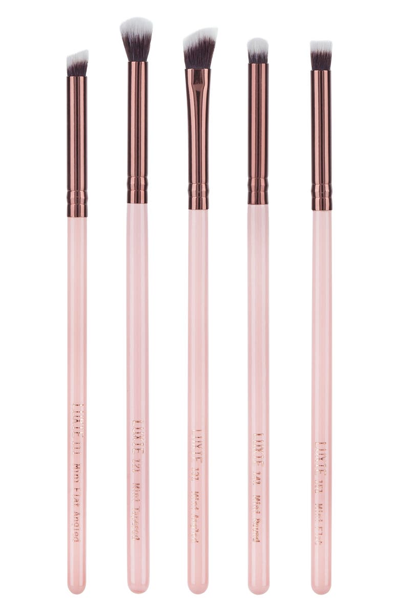 Luxie Rose Gold Mini Detail Eye Brush Set, Main, color,