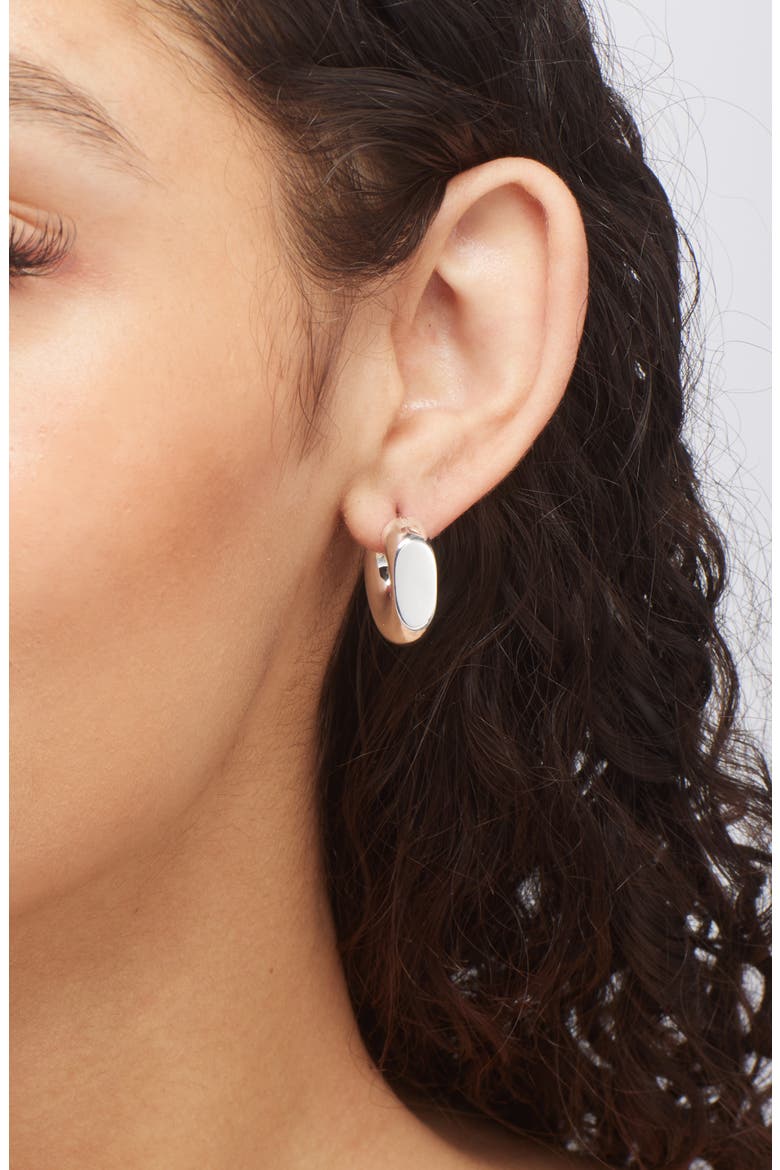 Medium Mila Hoop Earrings, Alternate, color, HIGH POLISH SILVER