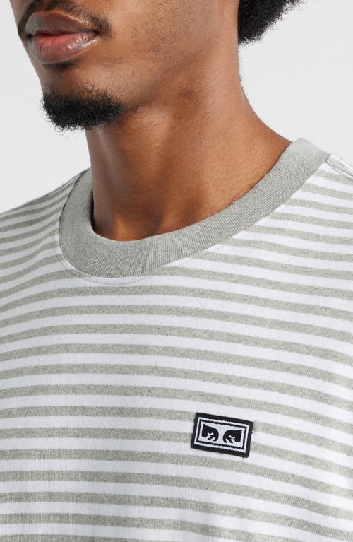 Obey Stripe Long Sleeve Cotton T-shirt In Multi