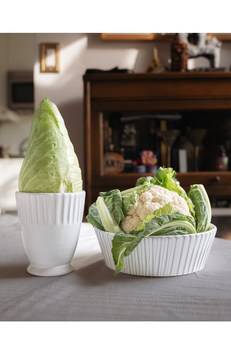 Une Vie Nomade Lines Pasta Bowl Set of 4, Alternate, color, Milk White