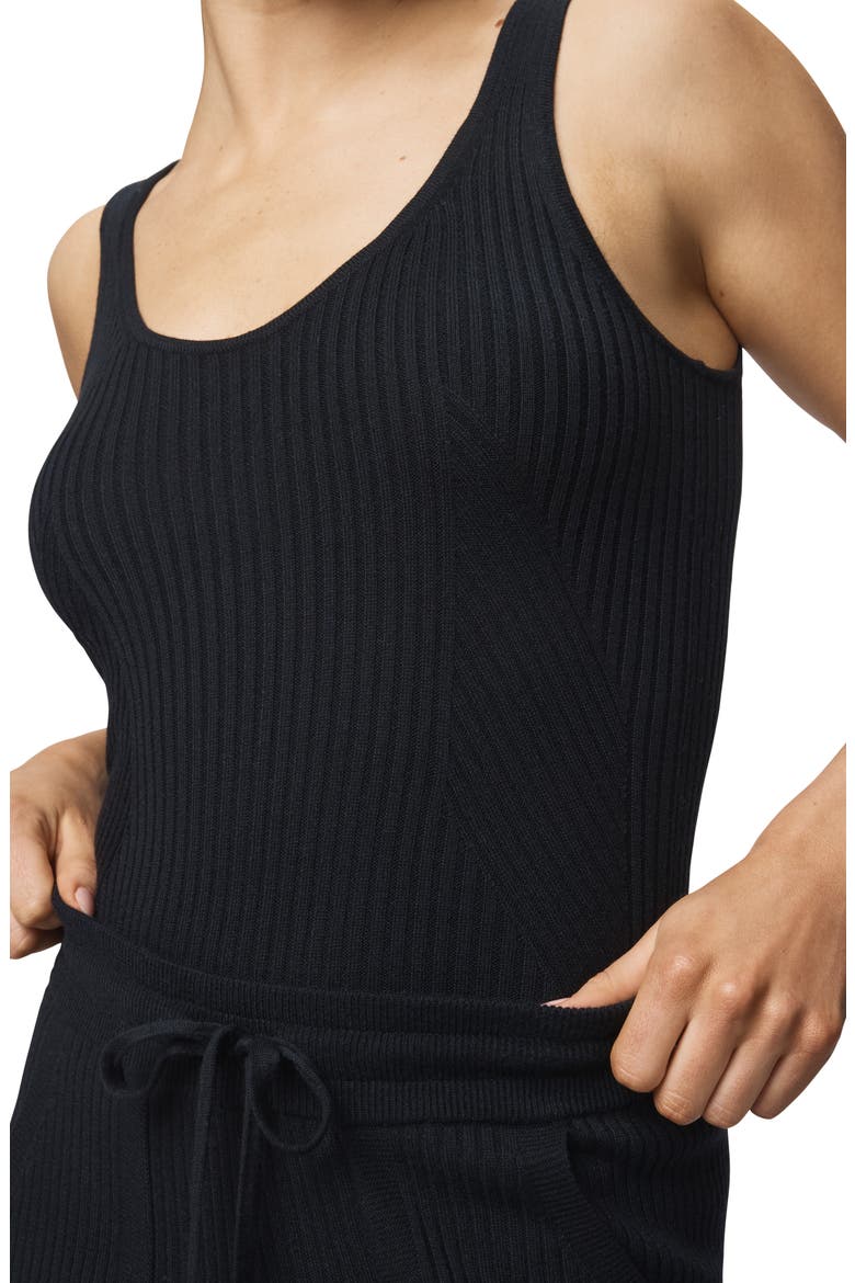 Georgie Scoop Neck Rib Sweater Tank, Alternate, color, BLACK