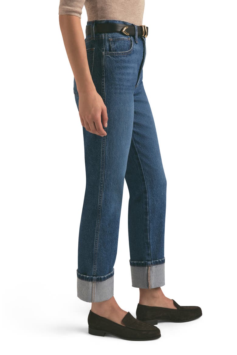 The Valentina High Waist Straight Leg Jeans, Alternate, color, ESSEX