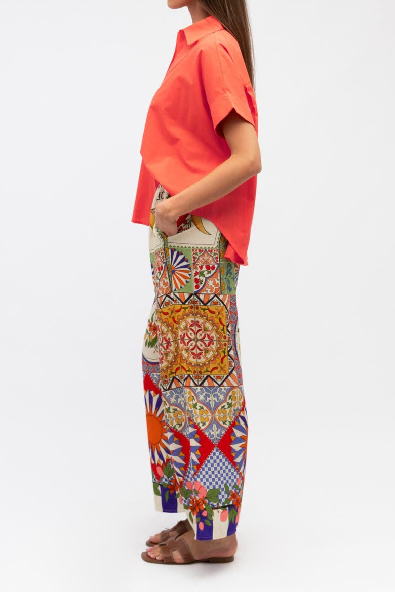 Amalfi Mosaic Pants, Alternate, color, Blue