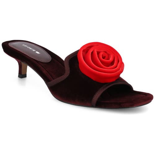 Birdies The Kiwi-kitten Flower Slide In Burgundy