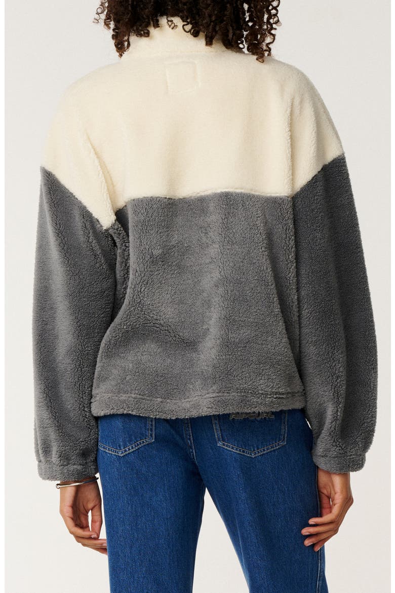 Surf Revival Quarter Zip Polar Fleece Pullover, Alternate, color, CHARCOAL GREY