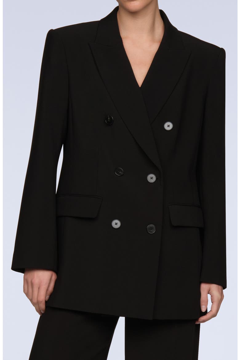 Tonya Oversize Double Breasted Blazer, Main, color, BLACK